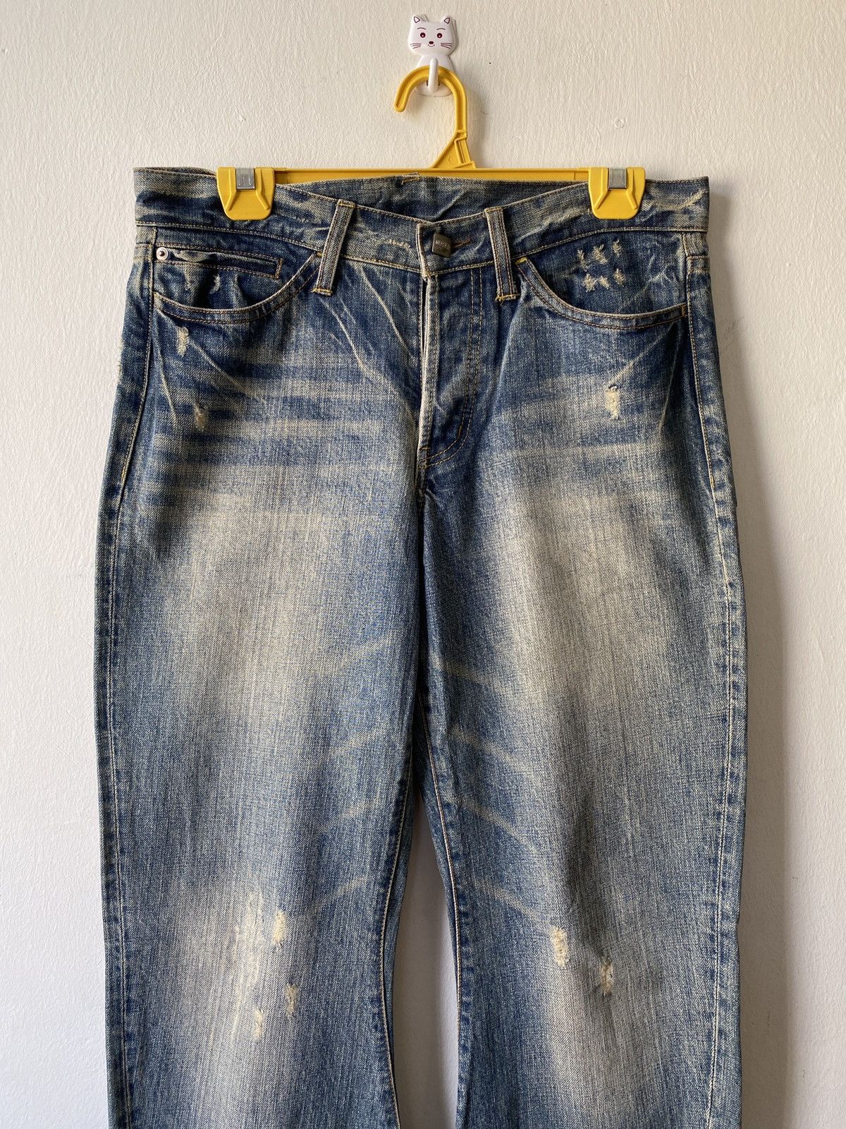 Japanese Brand Japanese Brand Sembl Japan Flare Distressed Denim Size US 31 - 3 Thumbnail
