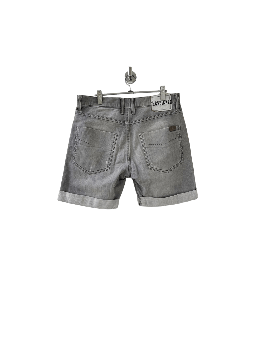 image of Dirk Bikkembergs Denim Shorts 30 in Grey, Men's