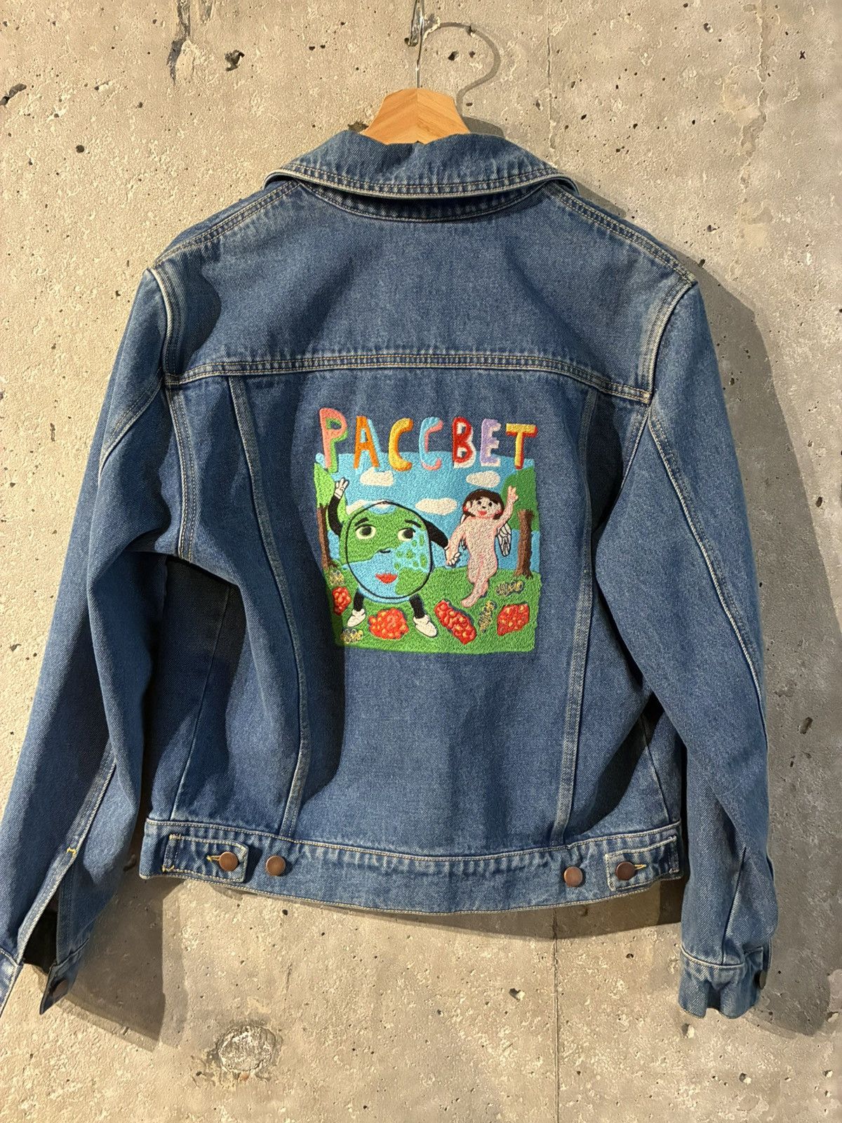 PACCBET Paccbet Printed Denim Jacket Woven Light Blue Size US XS / EU 42 / 0 - 2 Thumbnail
