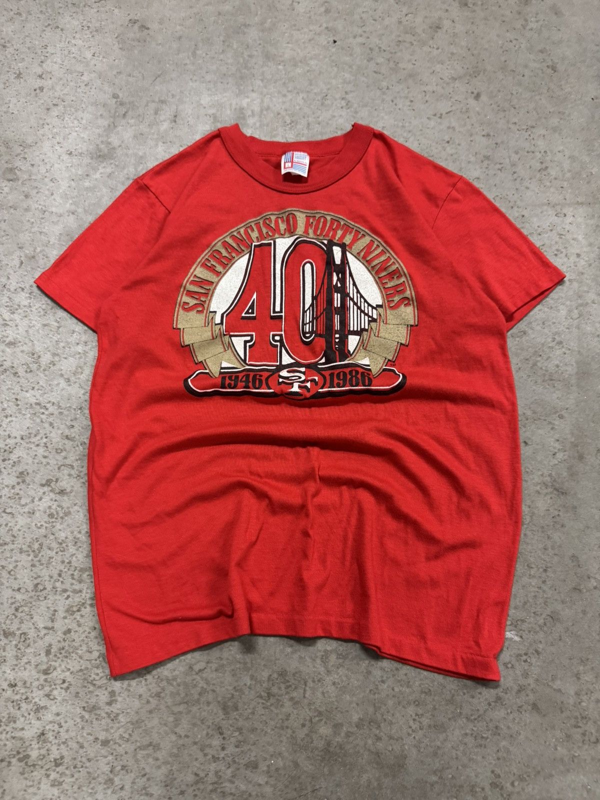 Vintage Vintage 1986 San Francisco 49ers T Shirt NFL Size Large Red Size US M / EU 48-50 / 2 - 1 Thumbnail