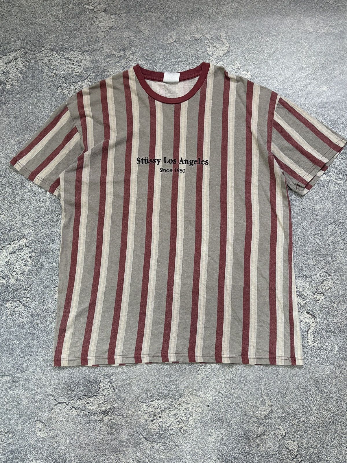 Stussy Stussy Los Angeles Embroidered Logo Striped Tee M Size US M / EU 48-50 / 2 - 1 Thumbnail