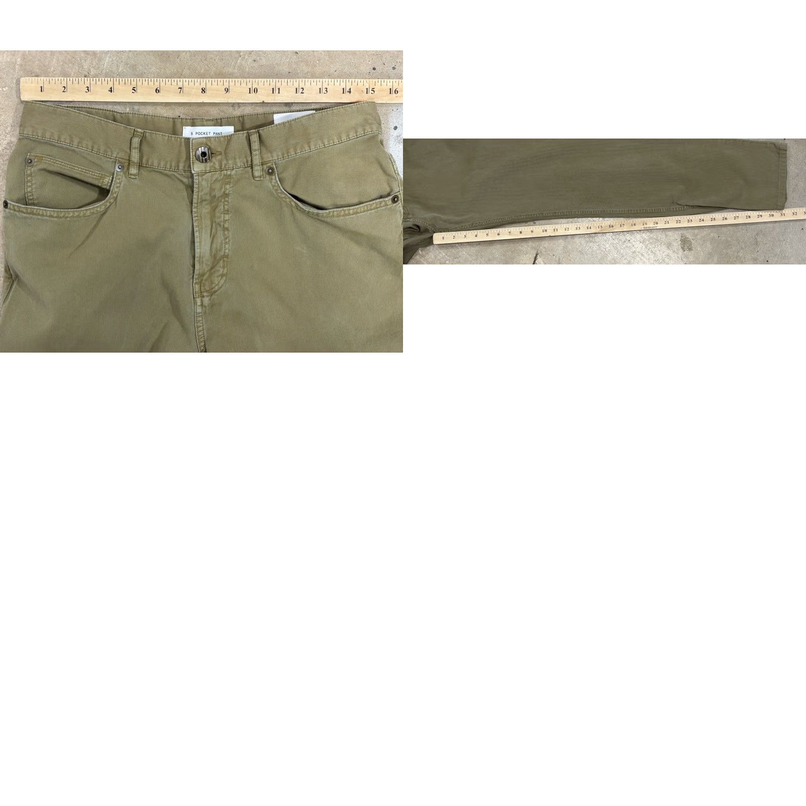 Billy Reid Billy Reid 5 Pocket Pants Mens 31 x 31 Brown Slim 100% Pima Cotton Textured Chino Straight Flat Front Denim? (Wait) Size US 31 - 8 Thumbnail