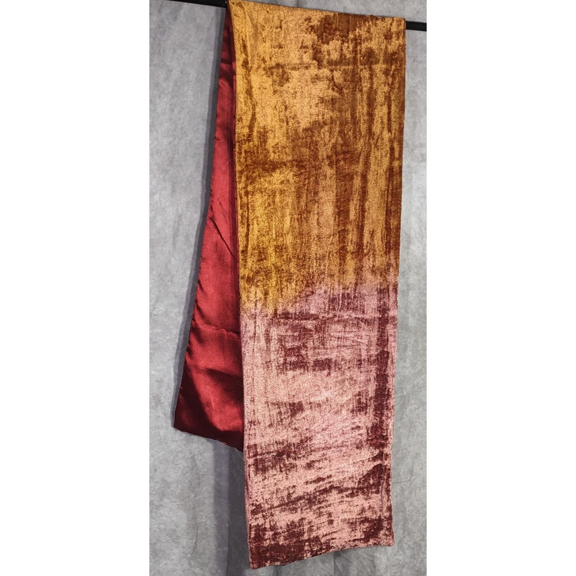 Other Vintage One If By Land Velvet Scarf Ombre Red Gold Pink 60"x Size ONE SIZE - 6 Thumbnail