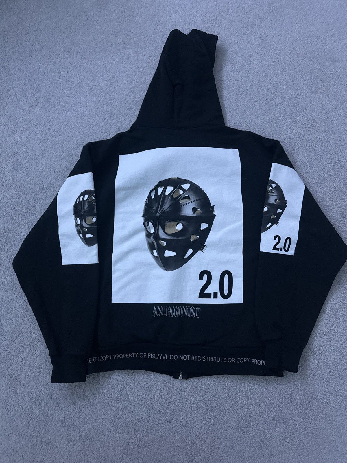 Playboi Carti Playboi Carti Antagonist 2.0 Tour "Mask" Zip Up Size S Size US S / EU 44-46 / 1 - 4 Thumbnail