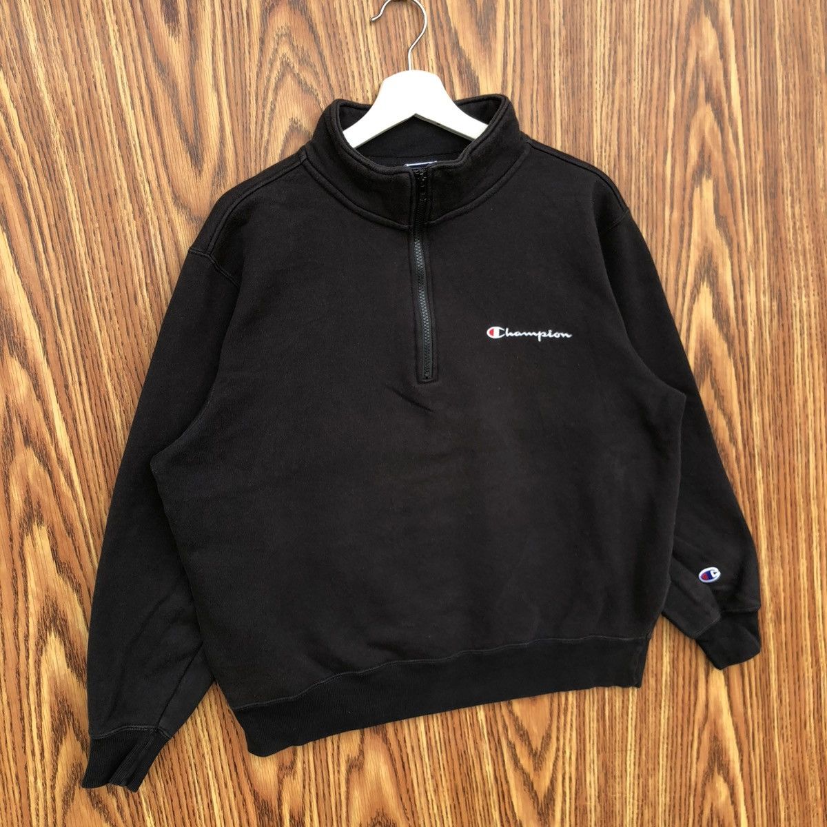 Champion Vintage Champion Half Zipper Sweatshirt Size US XL / EU 56 / 4 - 2 Thumbnail