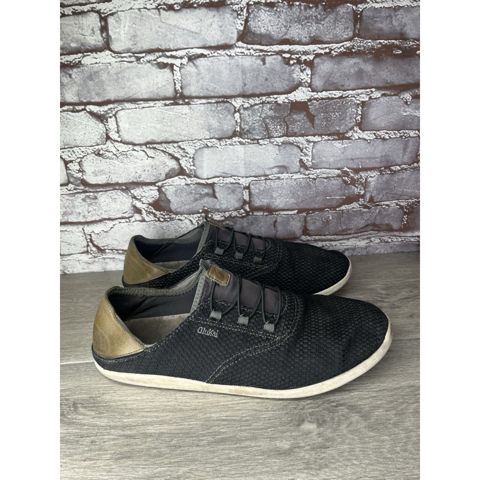 Olukai OLUKAI Alapa Li Black Textile Lace Up Athletic Sneakers Shoe Size US 12 / EU 45 - 12 Thumbnail