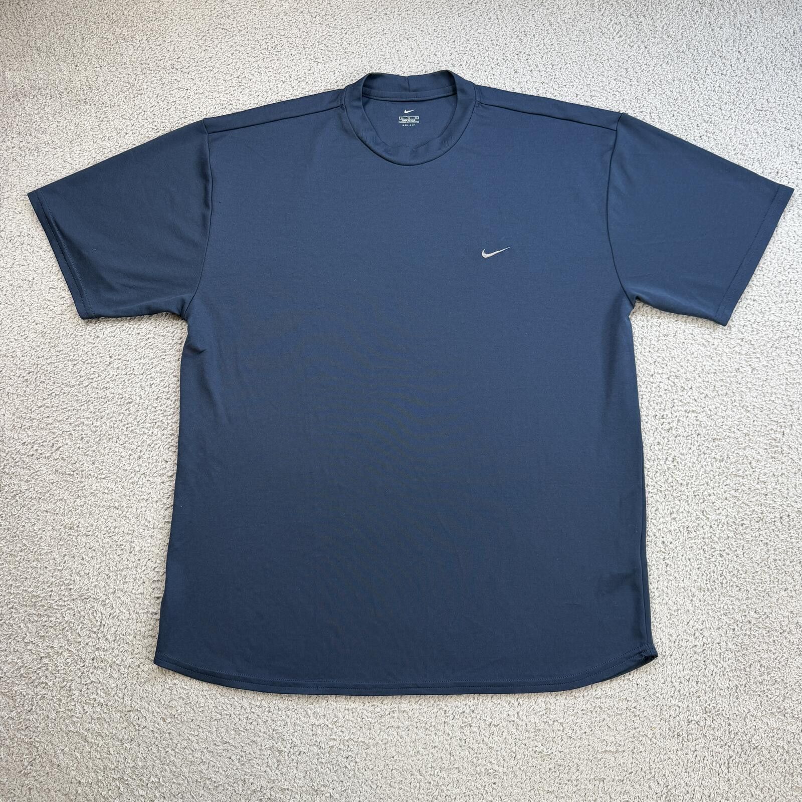 Nike Vintage Nike Dri Fit T Shirt Made In USA Navy S Swoosh Y2K Size US XL / EU 56 / 4 - 1 Thumbnail