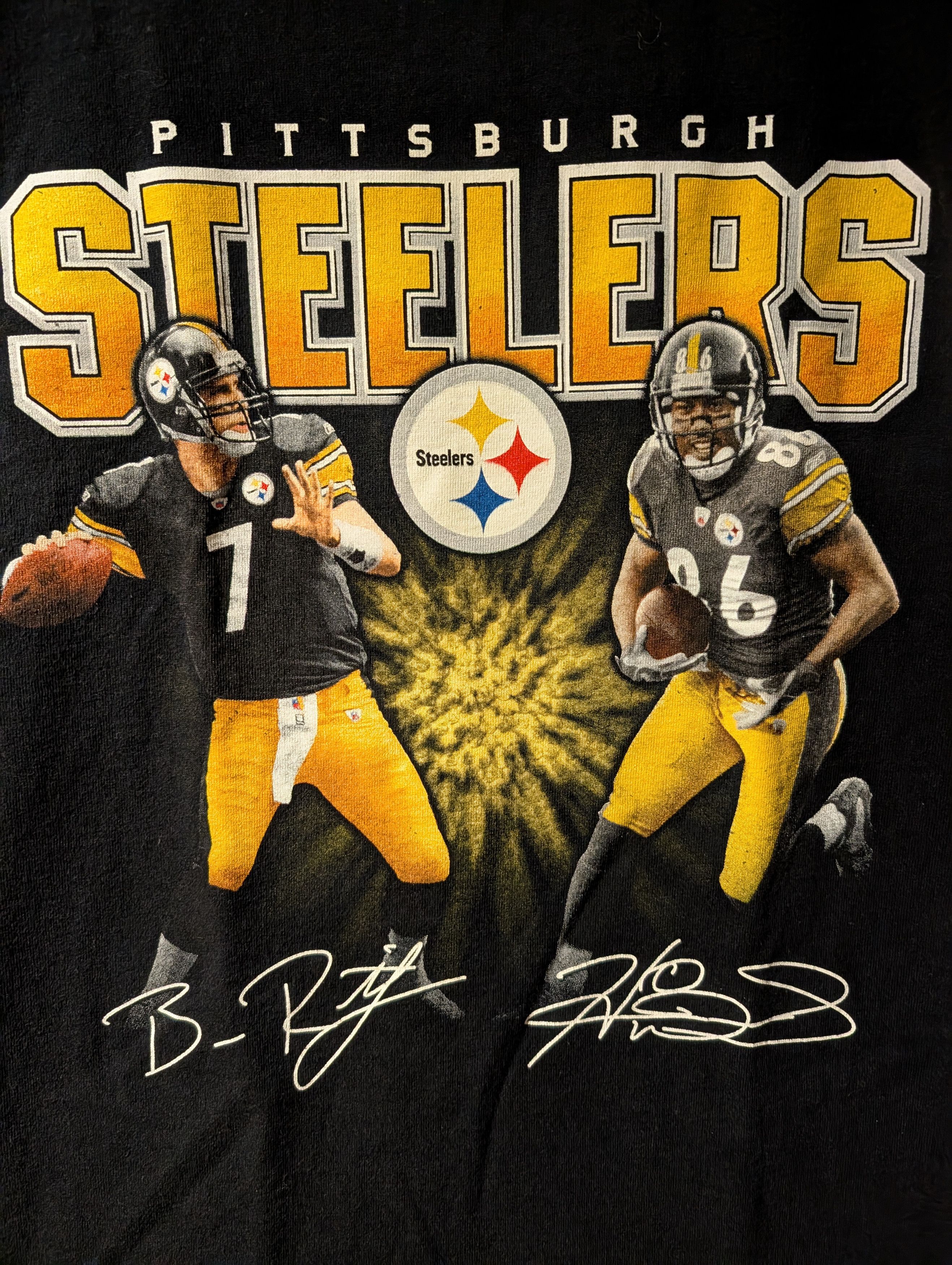 NFL Vintage Y2K Pittsburgh Steelers Ward Roethlisberger T-Shirt Size US M / EU 48-50 / 2 - 2 Thumbnail