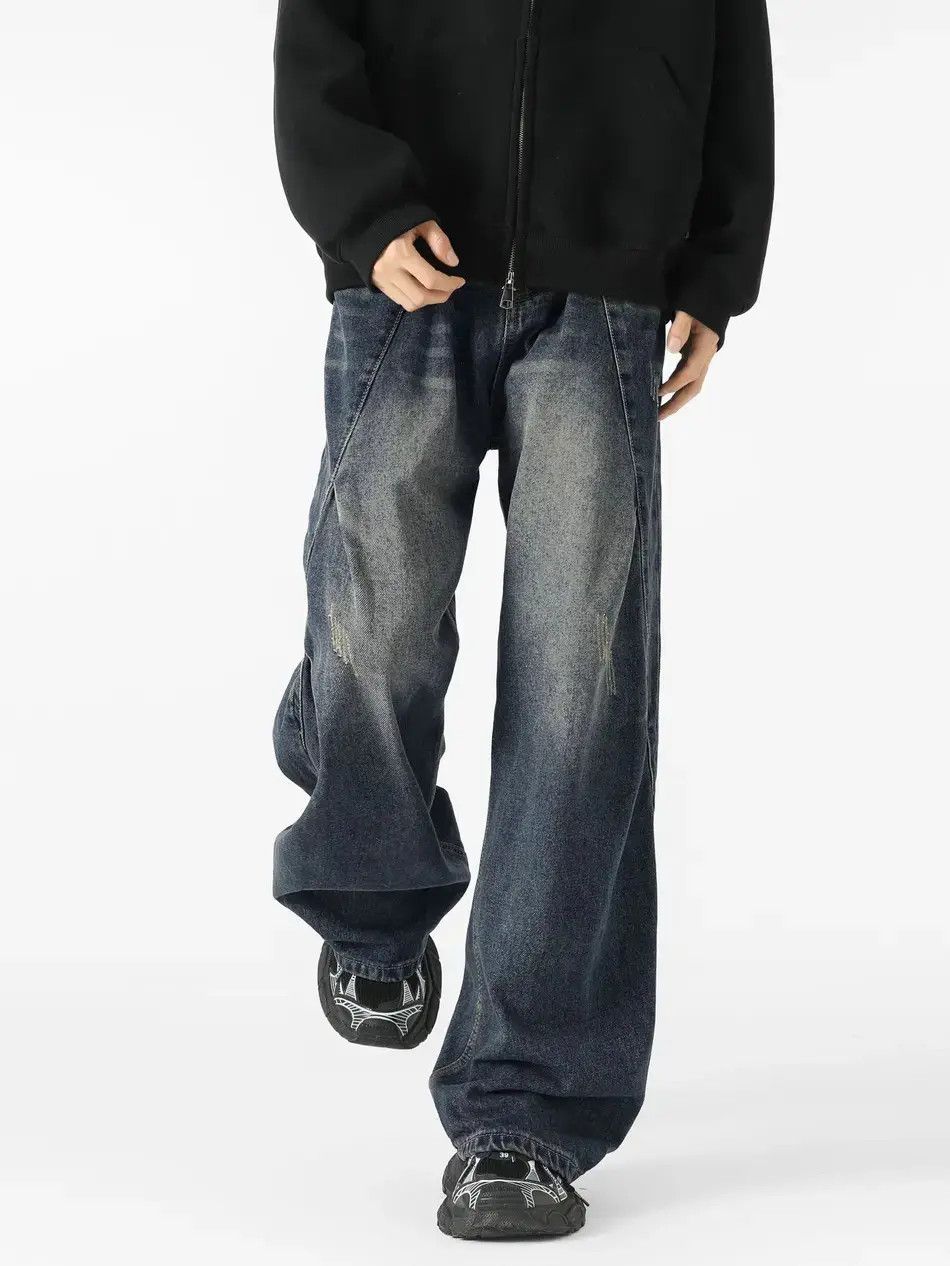 Japanese Brand Retro casual loose wide leg jeans Size US 32 / EU 48 - 2 Thumbnail