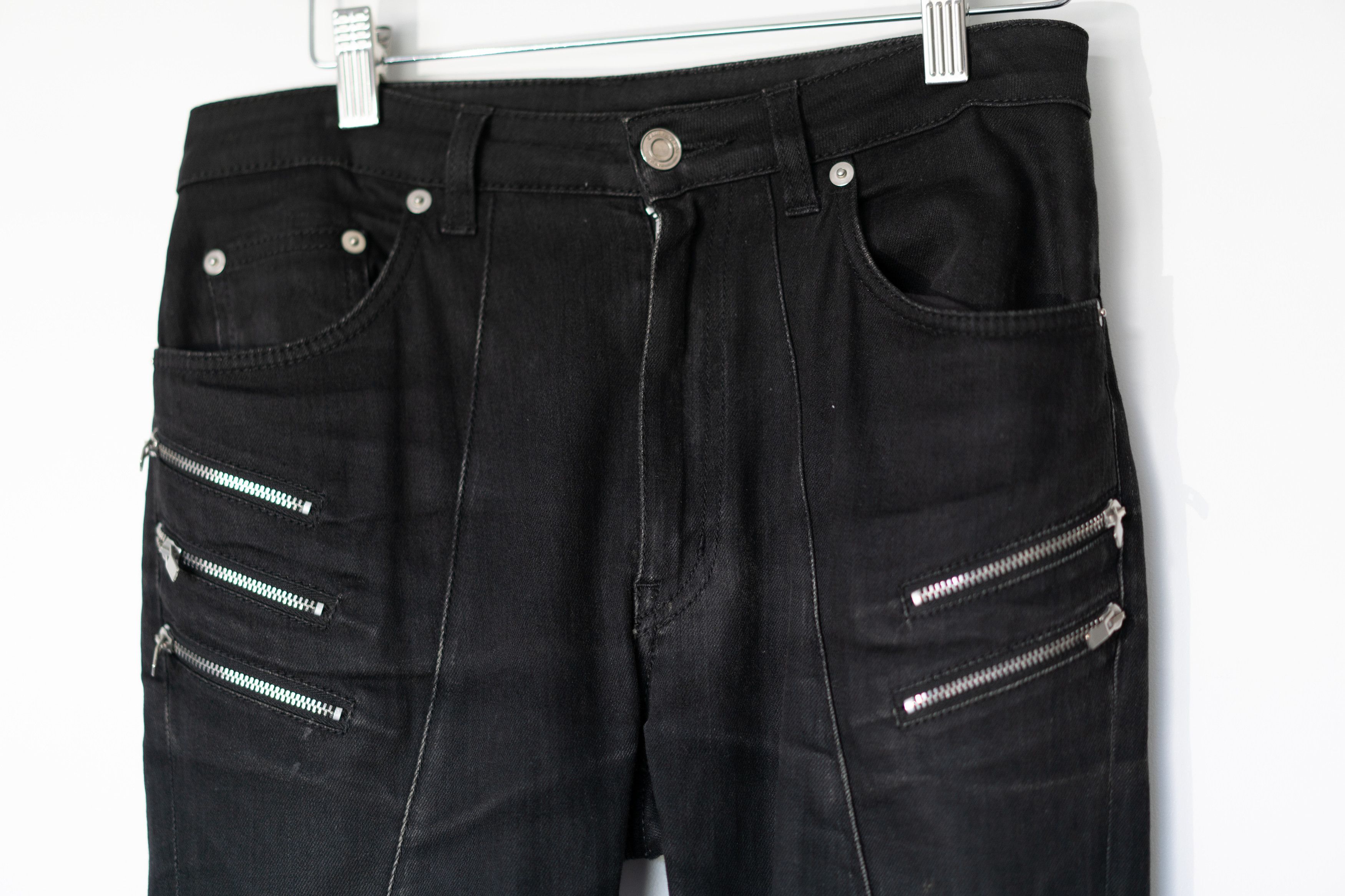 Saint Laurent Paris D04 W SK/HW Skinny Moto Zip Jeans Size 27" / US 4 / IT 40 - 2 Thumbnail