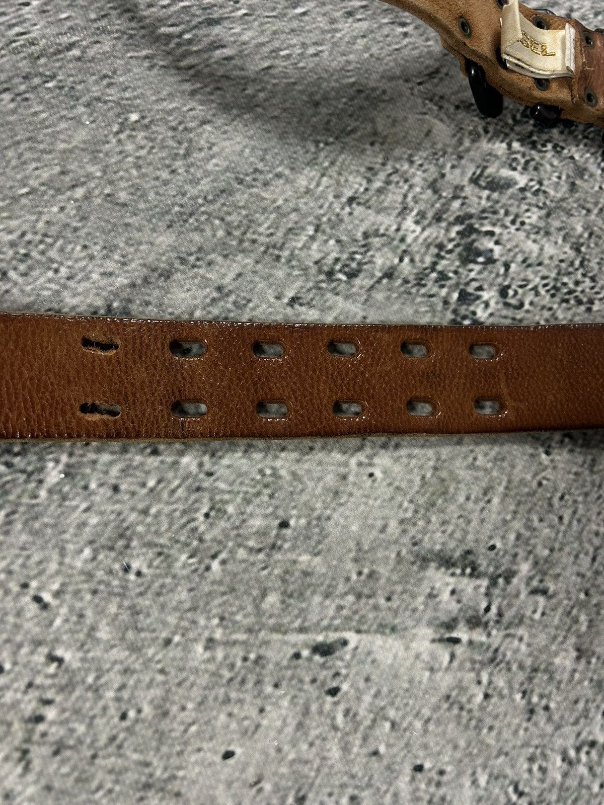 Diesel Diesel belt leather big buckle brown Y2K Size ONE SIZE - 4 Thumbnail