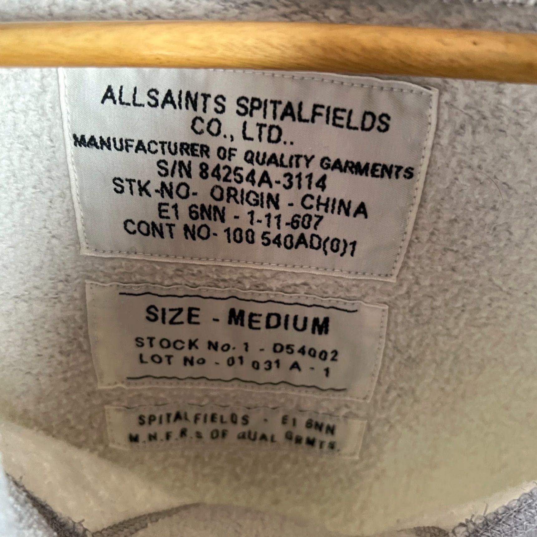 Allsaints AllSaints Kobe High Neck Pullover Sweatshirt Men’s M Grey Size US M / EU 48-50 / 2 - 4 Thumbnail