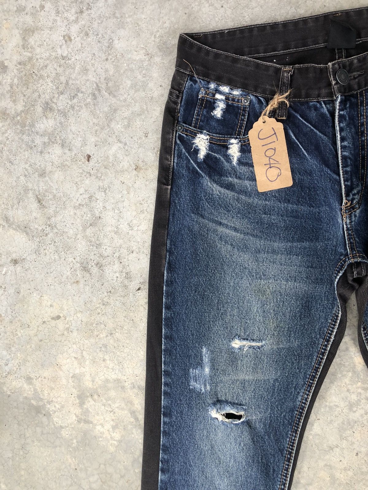 N.Hoolywood N. Hoolywood Double Sided Two Tone Denim Distressed Size US 32 / EU 48 - 4 Thumbnail