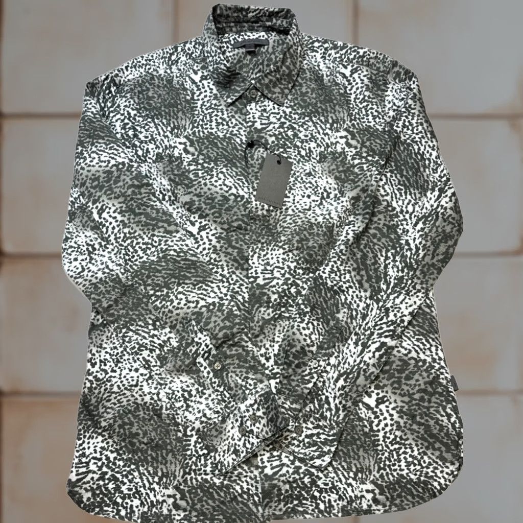 John Varvatos John Varvatos Rodney Regular Fit Shirt Mens Medium Animal Print Long Sleeve Size US M / EU 48-50 / 2 - 1 Thumbnail
