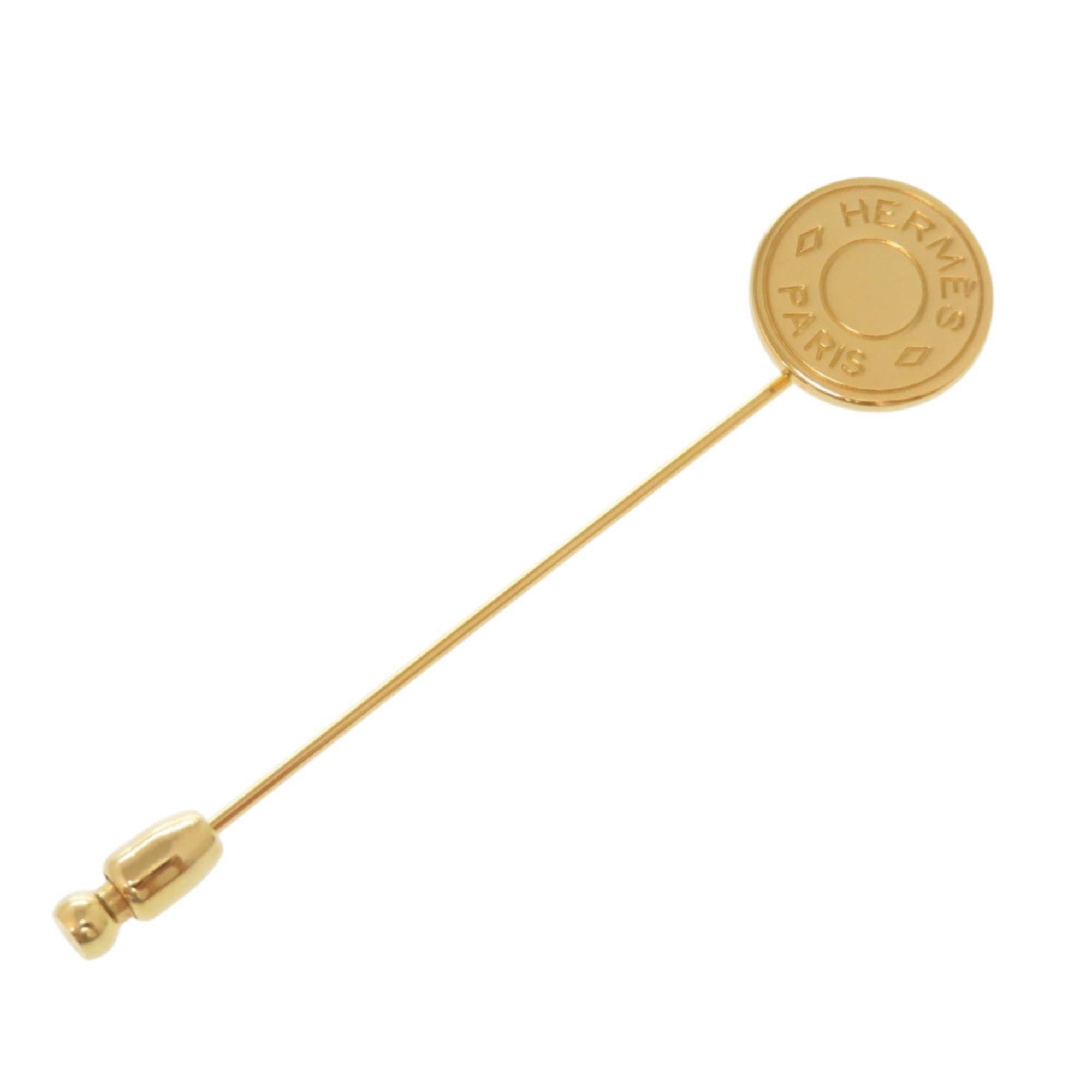 Hermes Like new Hermes Serie gold pin brooch accessory 0147 Size ONE SIZE - 1 Thumbnail