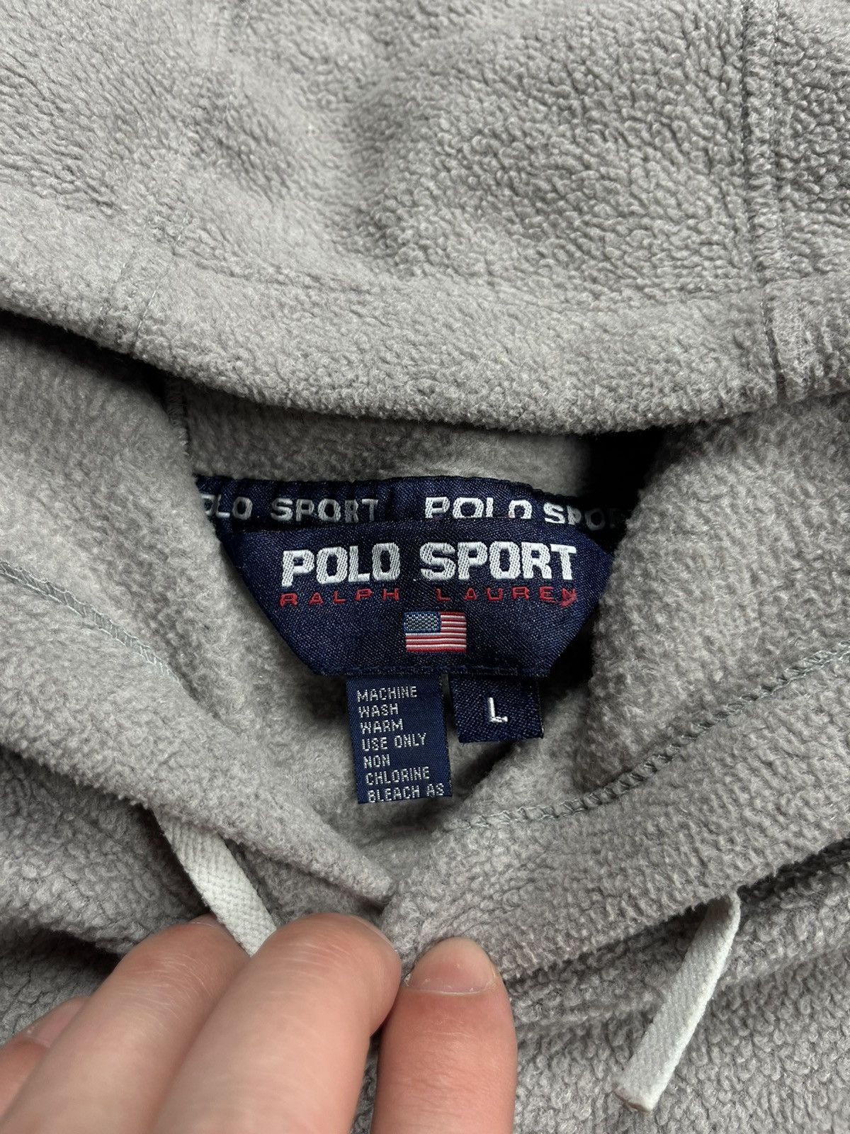 Polo Ralph Lauren Rare Vintage POLO SPORT RALPH LAUREN Big Logo Fleece Hoodie Size US L / EU 52-54 / 3 - 7 Thumbnail