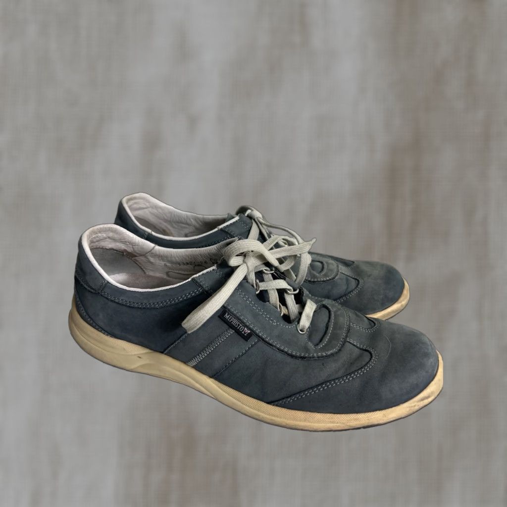 Mephisto Mephisto Womens M Blue Suede Fashion Sneakers Sz. 9.5 - Casual, Solid Blue Suede Upper, Fashion Sneakers, US 9.5 Size US 10 / IT 40 - 1 Thumbnail
