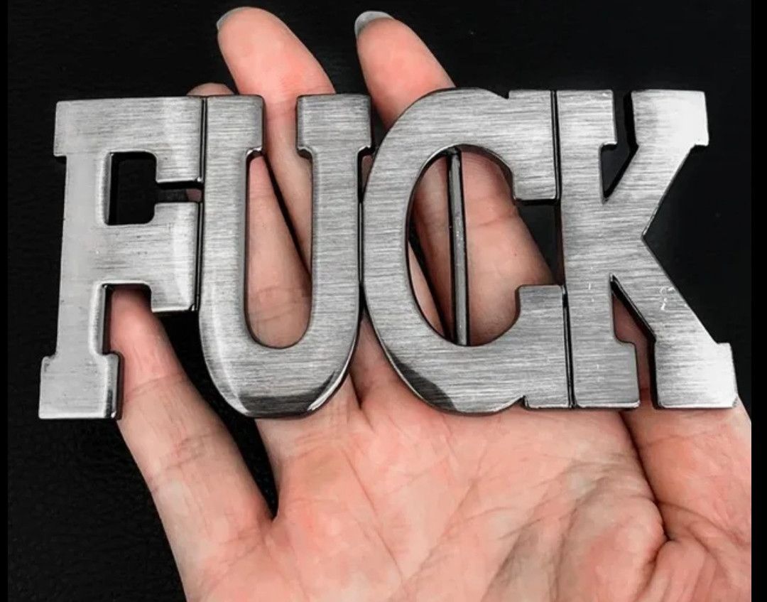 Vintage FUCK Belt Buckle Size ONE SIZE - 1 Thumbnail