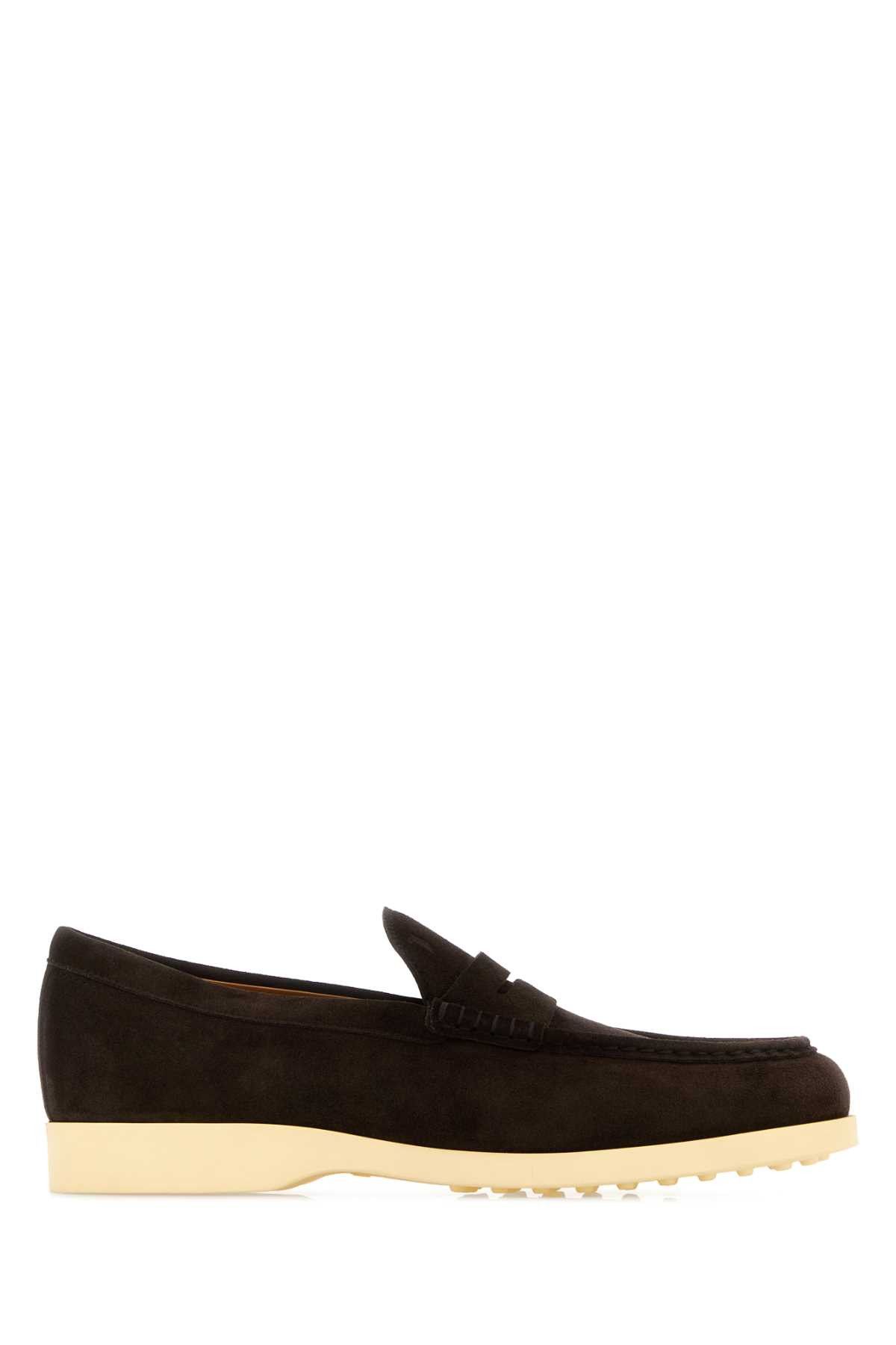 Dark Brown Suede Loafers