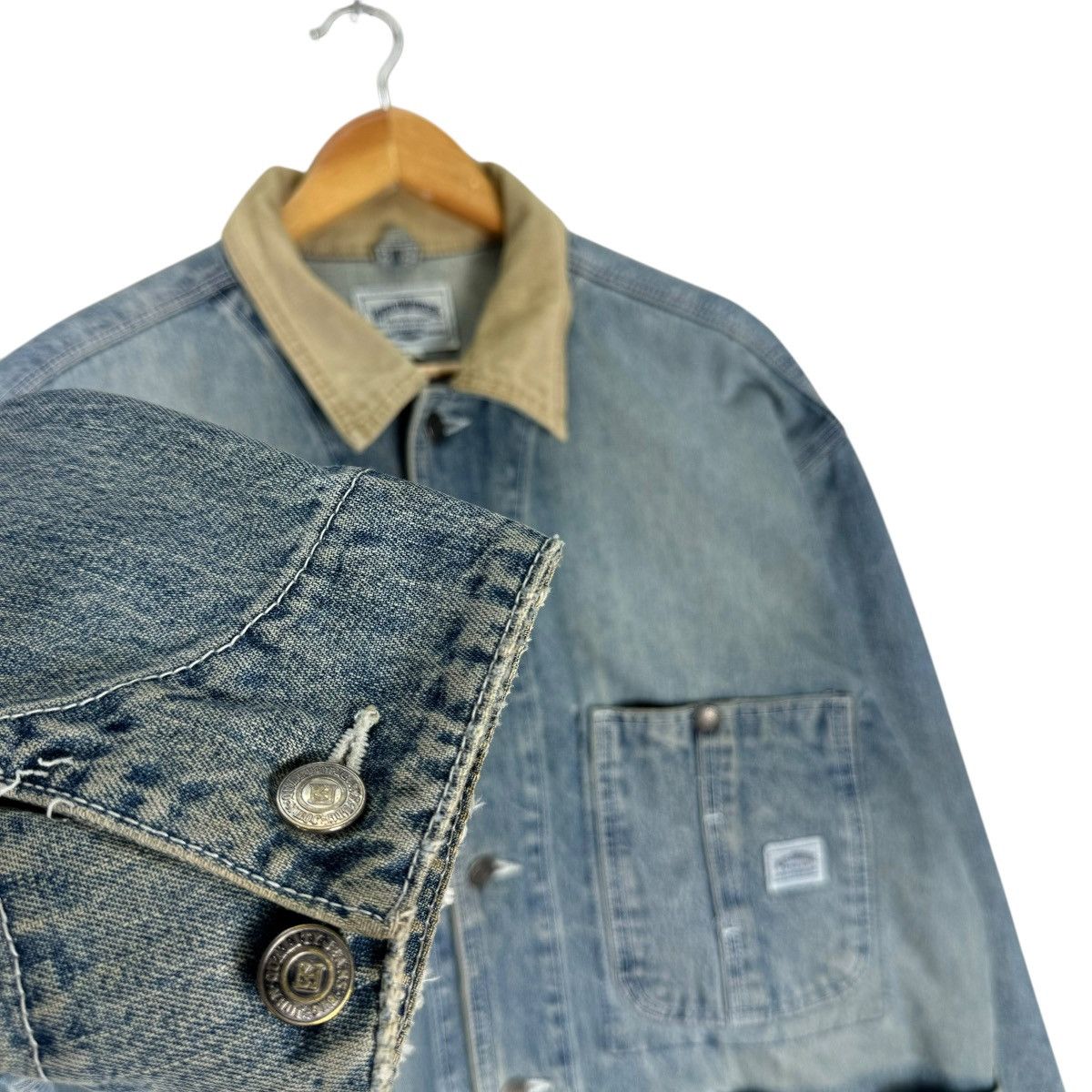 Big John ⚡️BIG JOHN DENIM CHORE WORKWEAR JACKET Size US L / EU 52-54 / 3 - 4 Thumbnail