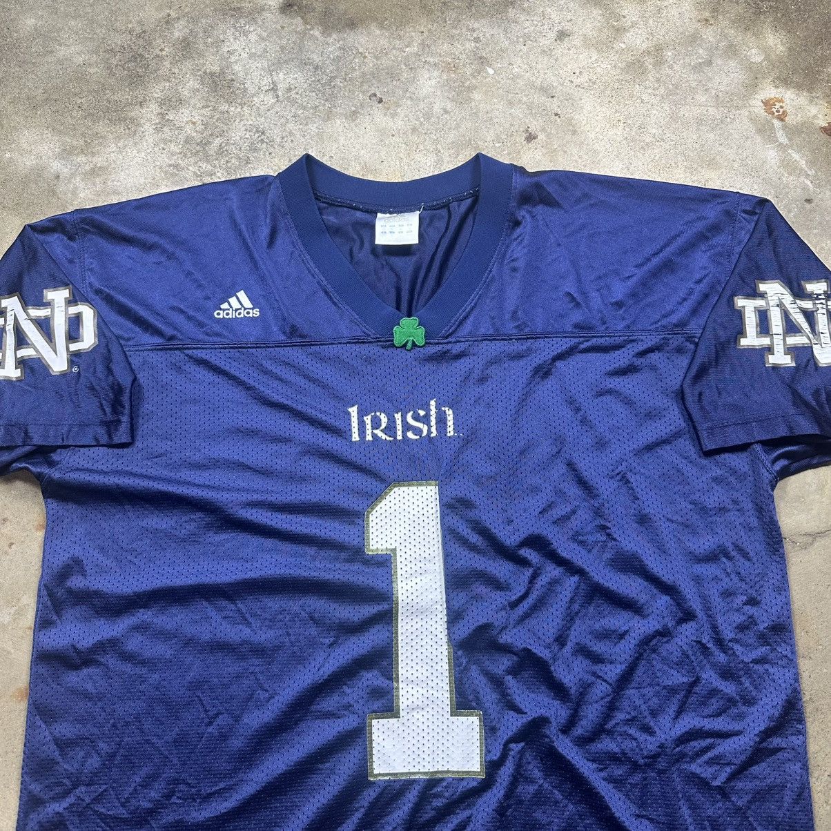 Adidas Vintage Y2K Adidas Notre Dame Irish Football Jersey Size XL Size US XL / EU 56 / 4 - 3 Thumbnail