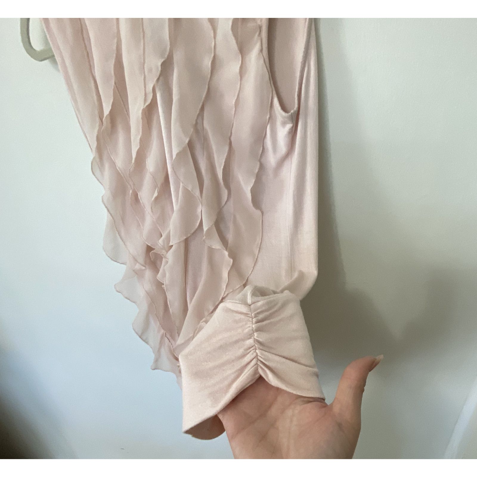 Other Kenar Blush Sleeveless Victorian Ruffle Front Blouse S Size S / US 4 / IT 40 - 4 Thumbnail