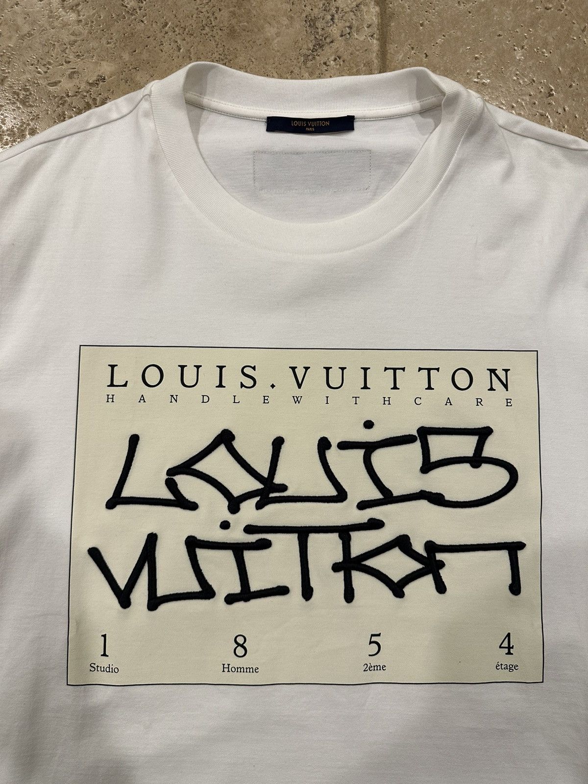 Louis Vuitton Louis Vuitton Signature Box Logo 1854 White T-Shirt Size US XXL / EU 58 / 5 - 4 Thumbnail