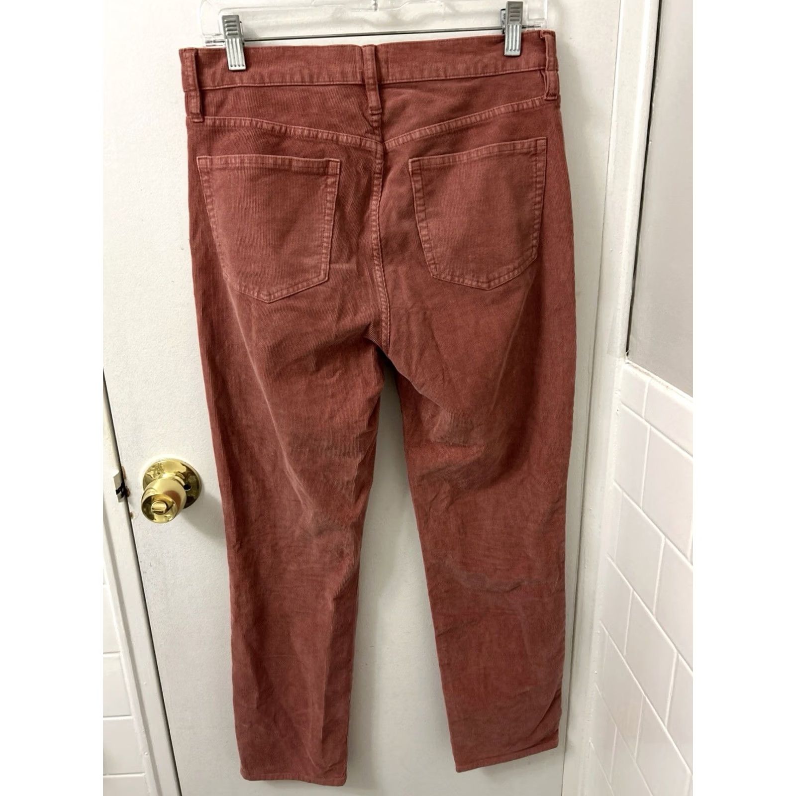 Vintage J Crew Vintage Straight Corduroy Pants Womens 29x28 Rose Pink YKK Trousers Size 29" - 7 Thumbnail