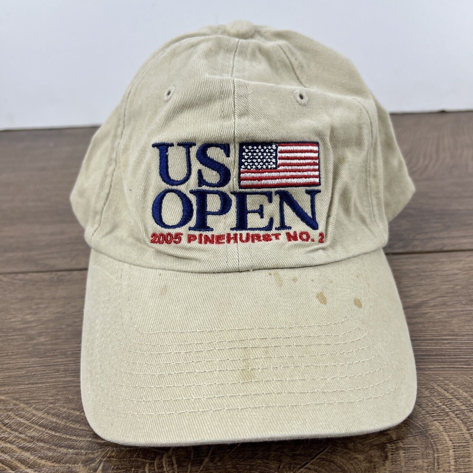 Other 2005 US Open Hat Pinehurst 2 Hat Tan Brown Hat Adjustable Ta Size ONE SIZE - 4 Thumbnail