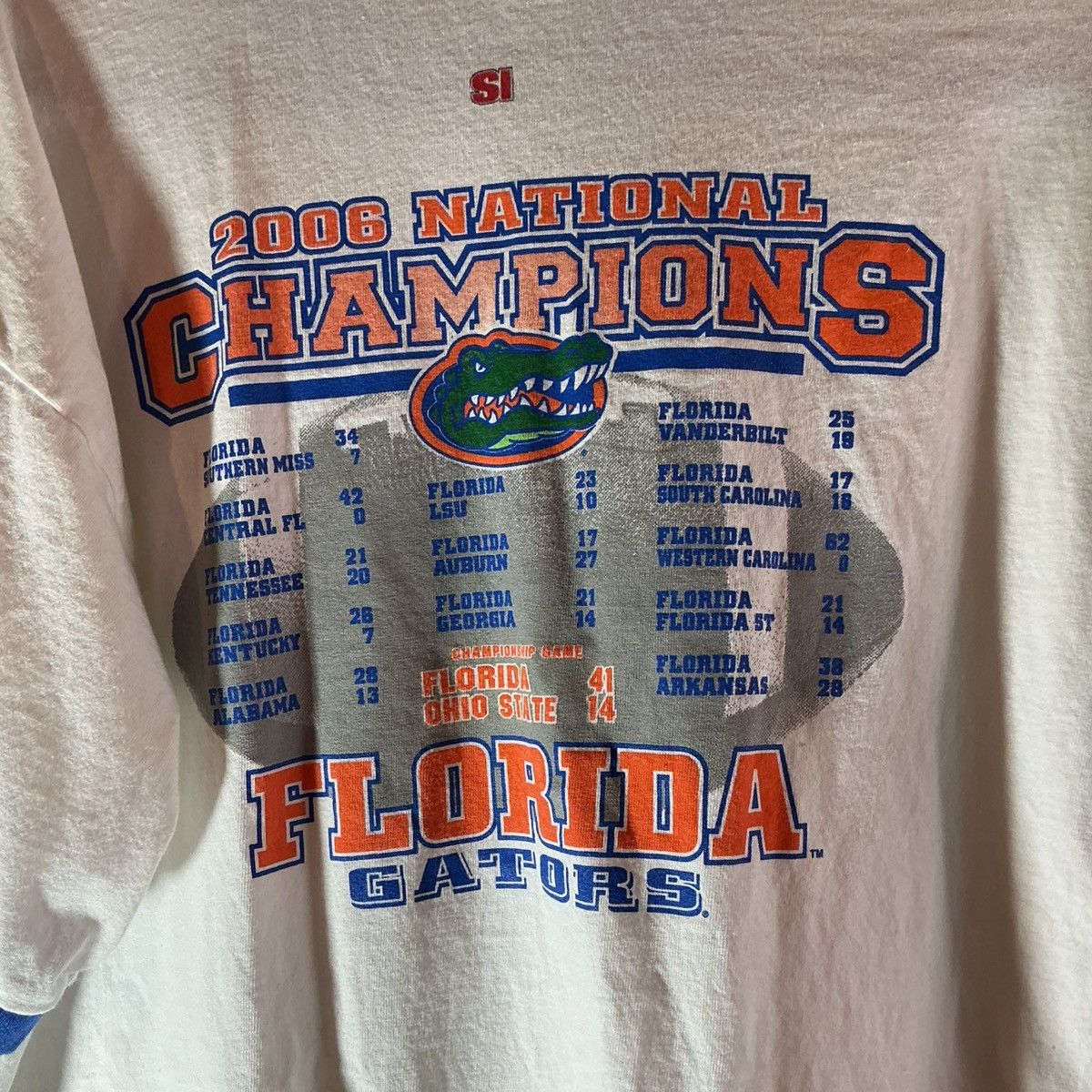 Anvil Anvil UF National Champions 2006 Men’s XL Blue Ringer Tee Size US XL / EU 56 / 4 - 6 Thumbnail