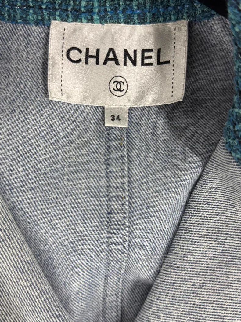 Chanel Chanel Denim stitched tweed windbreaker jacket Size XXS / US 00 / IT 34 - 4 Thumbnail
