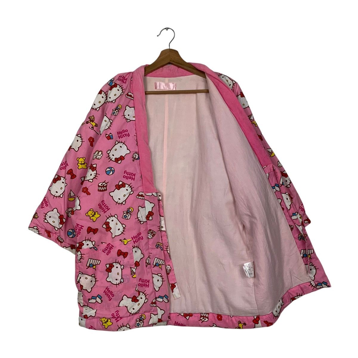 Japanese Brand Vintage HELLO KITTY Fullprint Pink Kimono Jacket #2820-C127 Size M / US 6-8 / IT 42-44 - 8 Thumbnail