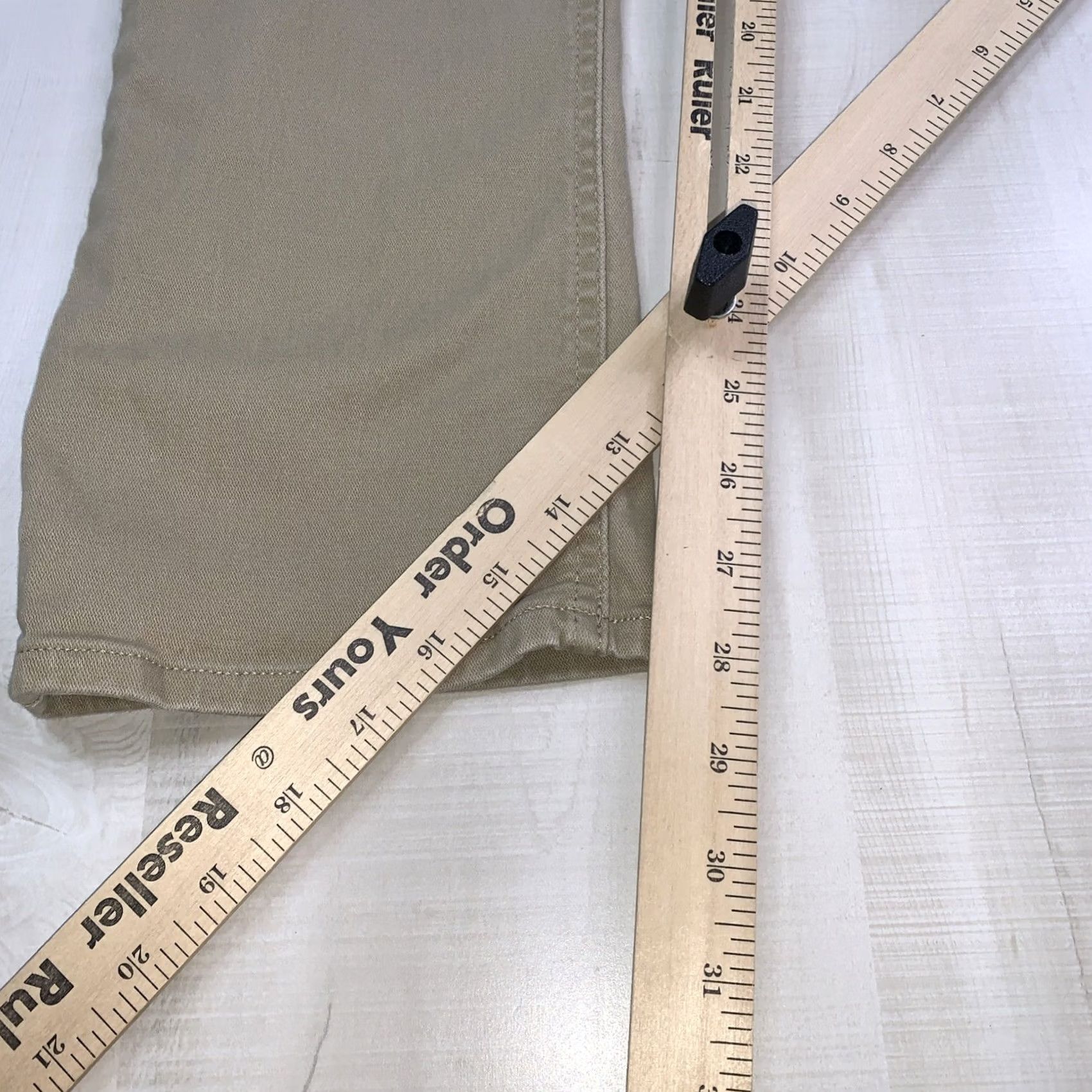 Lee Lee Khaki Pants Womens 8 Straight Leg Slim Fit Stretch Cotton Blend Flat Front Beige Business Casual Workwear 8 Womens Size 30" / US 8 / IT 44 - 5 Thumbnail