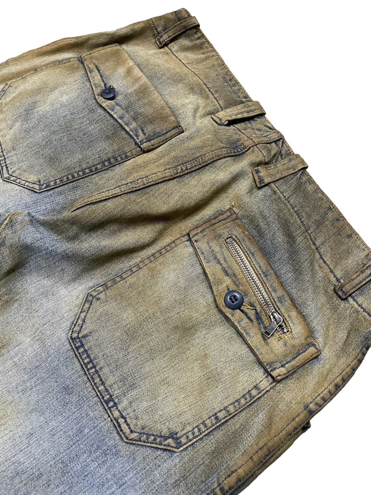 Diesel × Hysteric Glamour Vintage Diesel TrompeL’oeil Loose Baggy Mud Wash Jeans Size US 33 - 21 Thumbnail