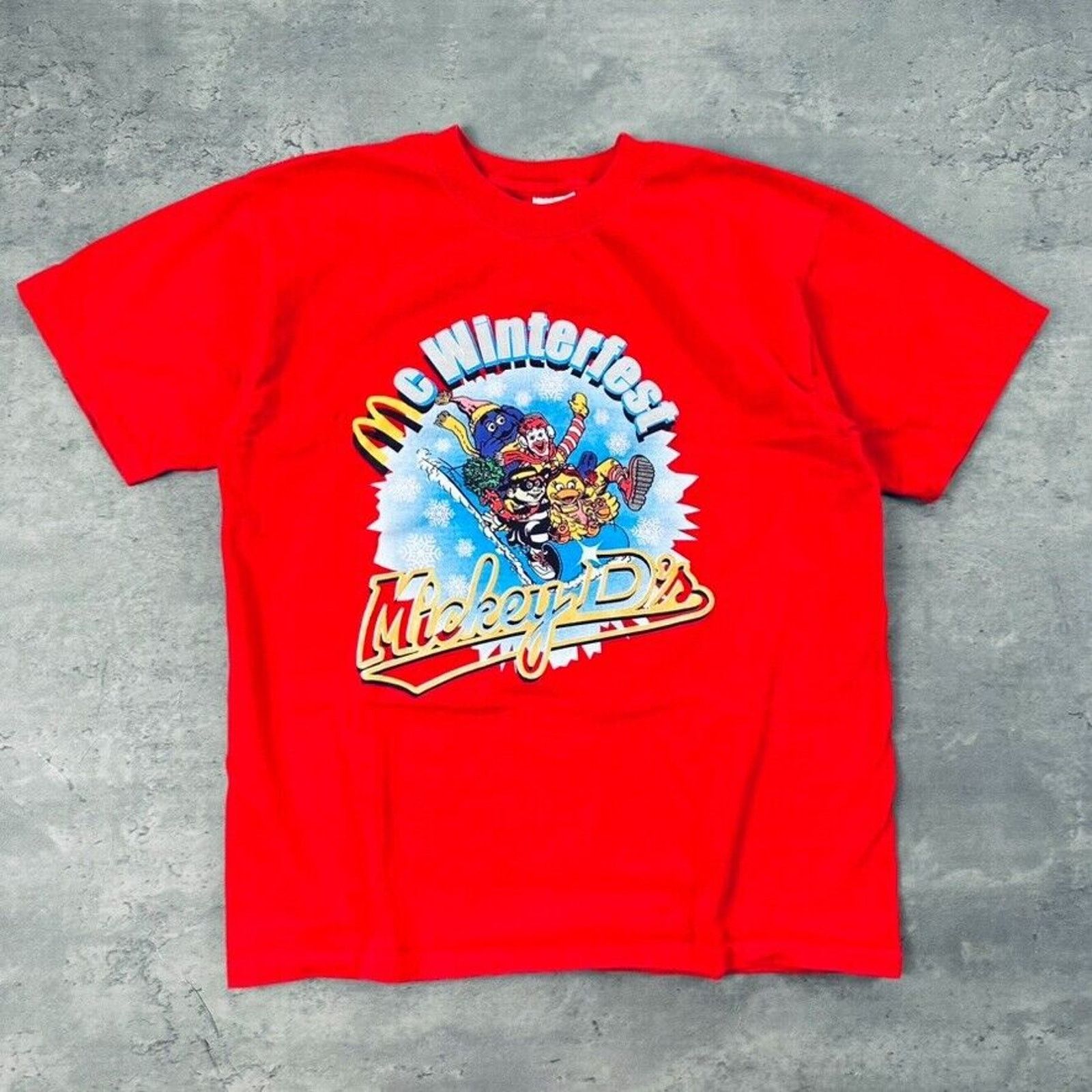 Gildan × Vintage Vintage Y2K McDonald's Mc Winterfest Mickey D's T Shirt Size US M / EU 48-50 / 2 - 1 Thumbnail