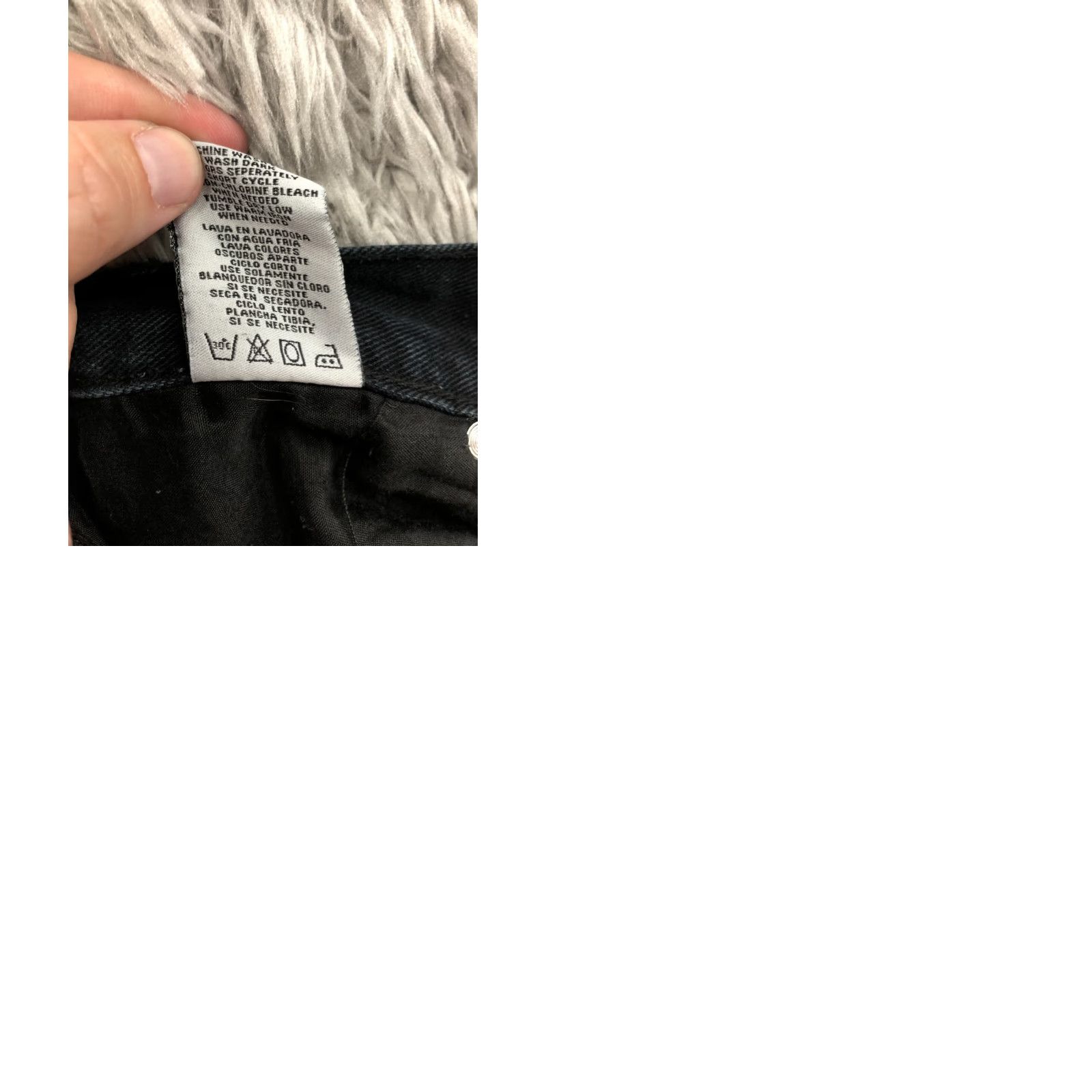 Denime Recycled Blues Jeans Size 34x32 Mens Mid Rise Slim Straight Dark Black Denim Jeans Size US 34 / EU 50 - 9 Thumbnail