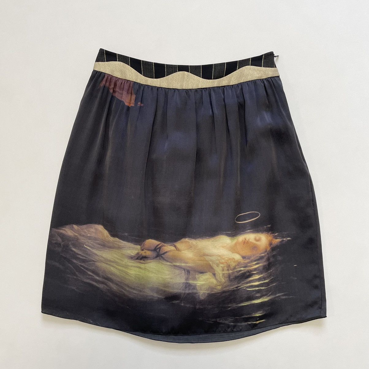 Undercover S/S 09 ‘Young Martyr’ Print Silk Midi Skirt Size 27" / US 4 / IT 40 - 1 Thumbnail