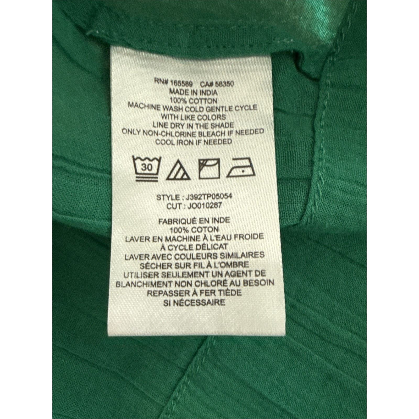 Joie Joie Drawley Cotton Top Women XXS Green Split Neck Ruffle Size XXS / US 00 / IT 34 - 9 Thumbnail