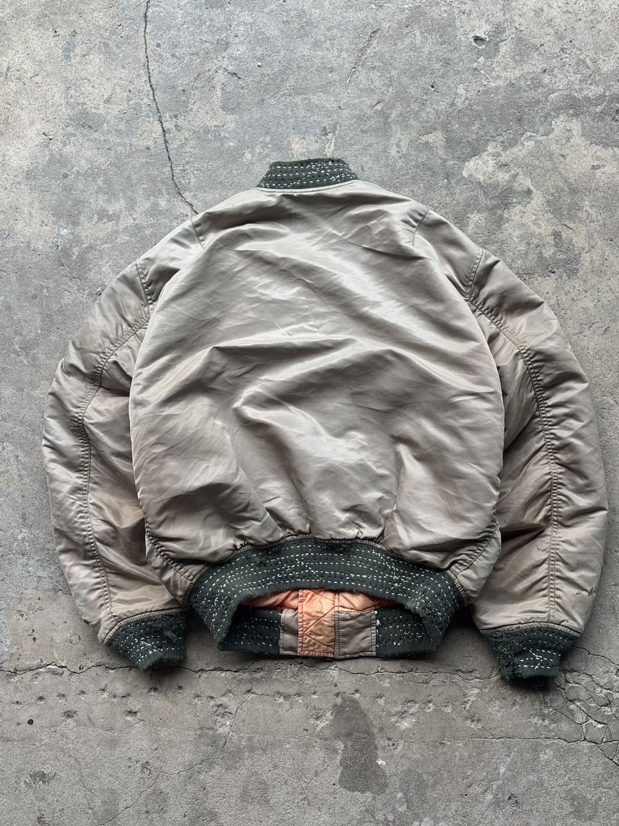 Other Distressed!! Sashiko MA-1 Bomber Flight Jacket 1 of 1 Size US XL / EU 56 / 4 - 5 Thumbnail