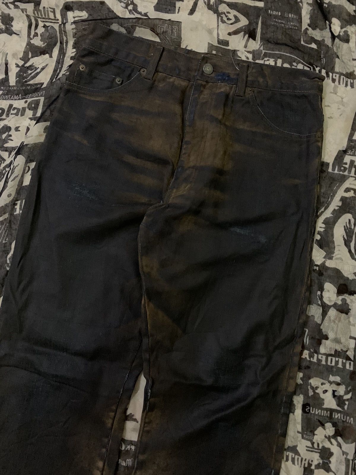 Japanese Brand 💥Japanese Avant Garde ADD’s Cloth Waxed Denim Size US 30 / EU 46 - 3 Thumbnail