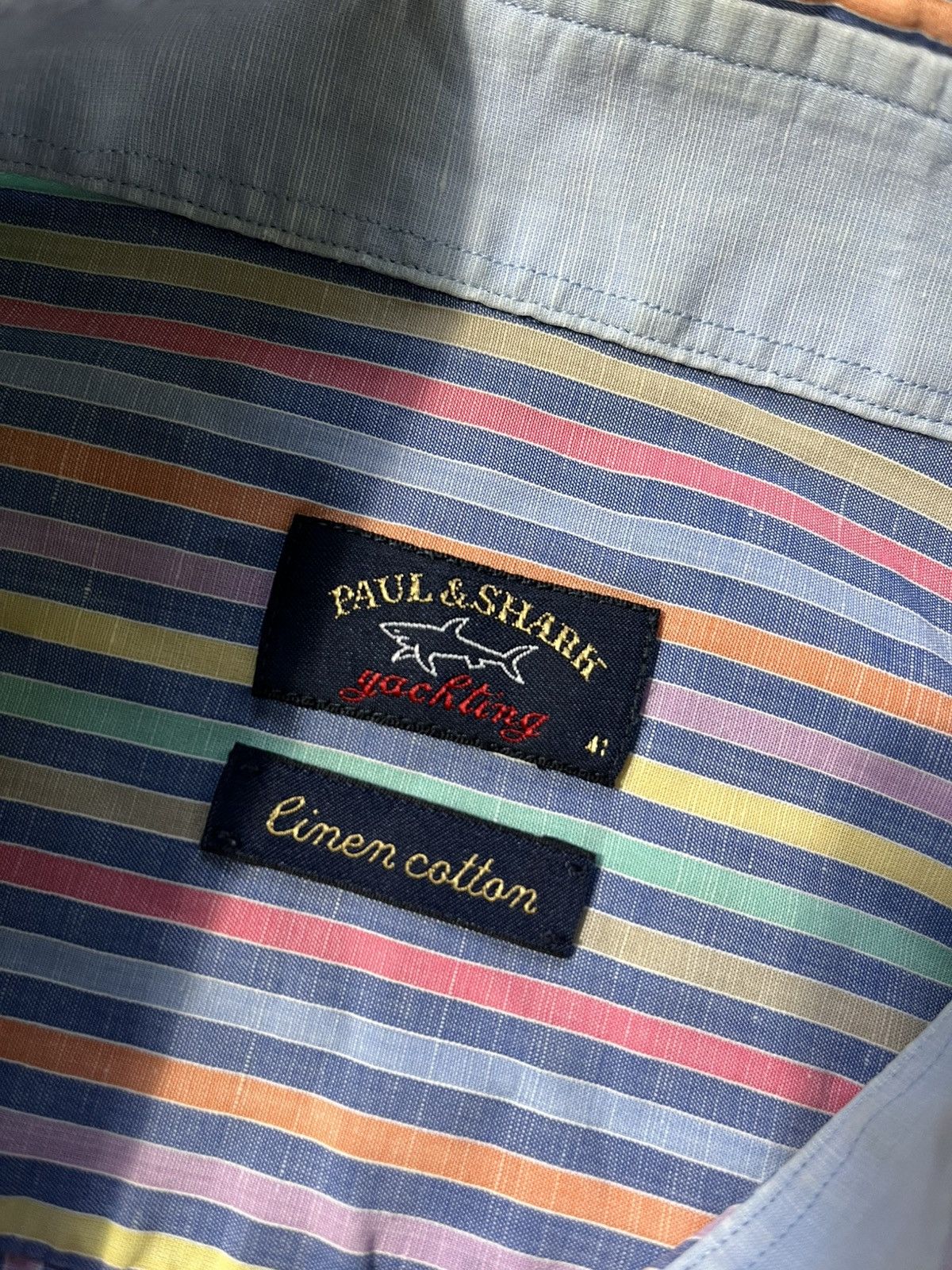 Paul & Shark Vintage Paul Shark Shirt Button Up Short Sleeve Y2K 90s Size US L / EU 52-54 / 3 - 4 Thumbnail