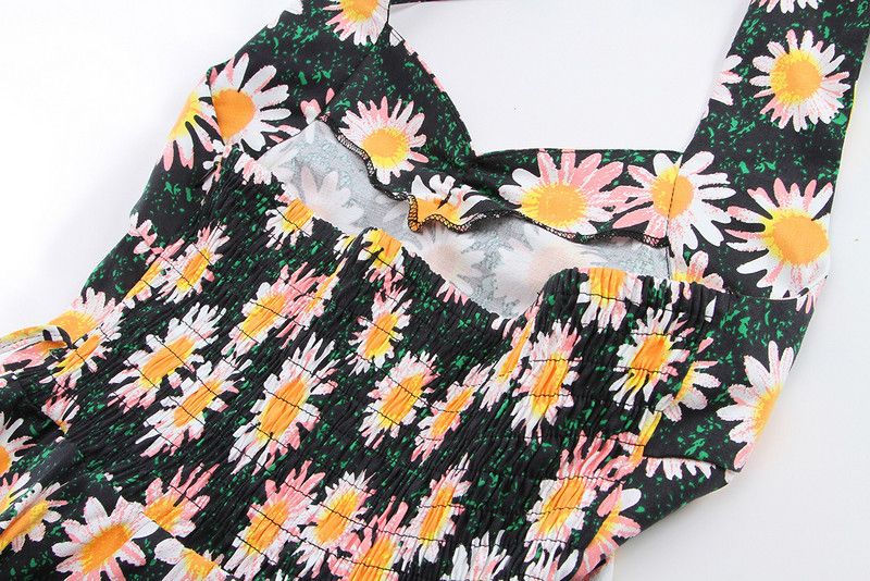 Other Sunfloral Print Vintage Style Backless Dress Size XXL / US 16-18 / IT 52-54 - 5 Thumbnail