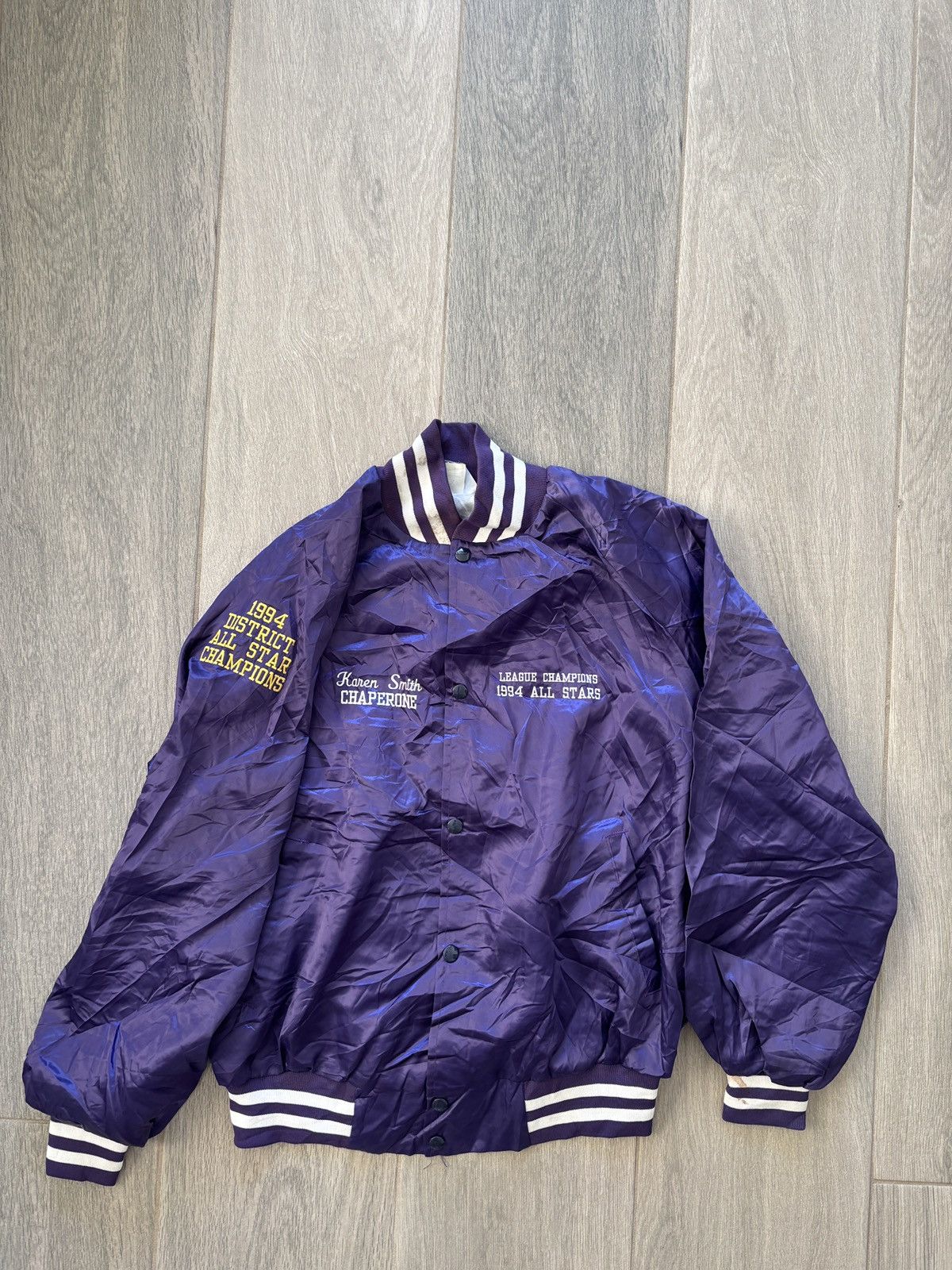 Vintage Retro Bombers Jacket Women’s Size L / US 10 / IT 46 - 2 Thumbnail