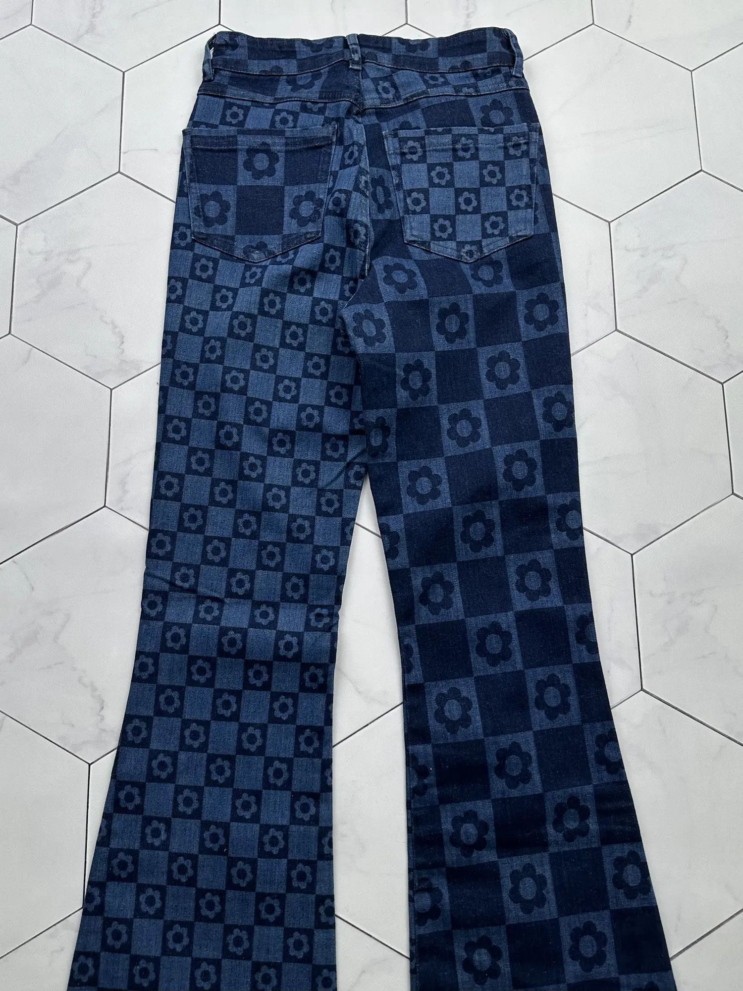 Jaded London Jaded London Printed Flare Jeans (B363) Size 24" / US 00 / IT 34 - 5 Thumbnail
