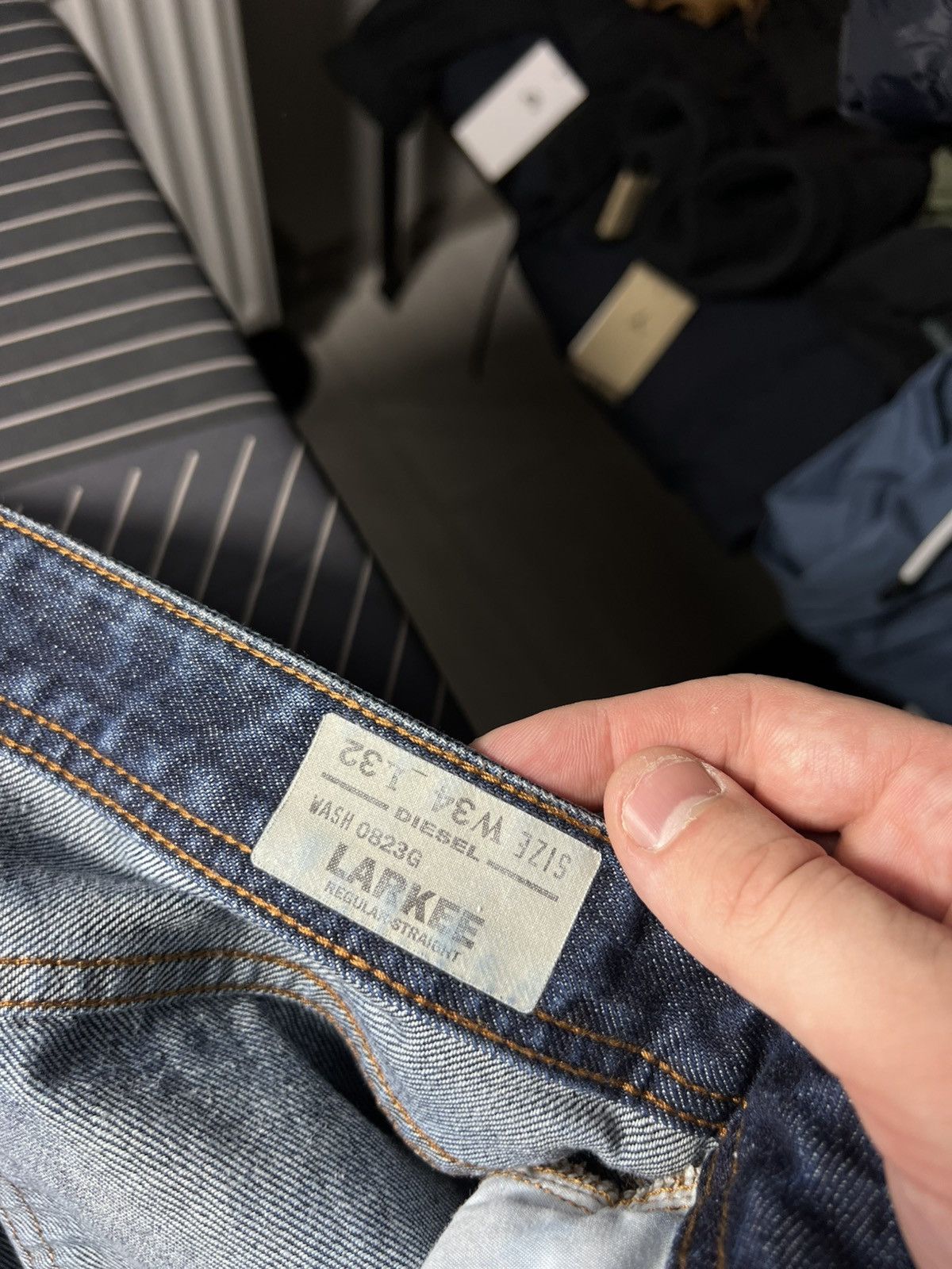 Diesel 🔥 Diesel Larkee Jeans W34 Regular Straight Fit Vintage Denim Size US 34 / EU 50 - 13 Thumbnail
