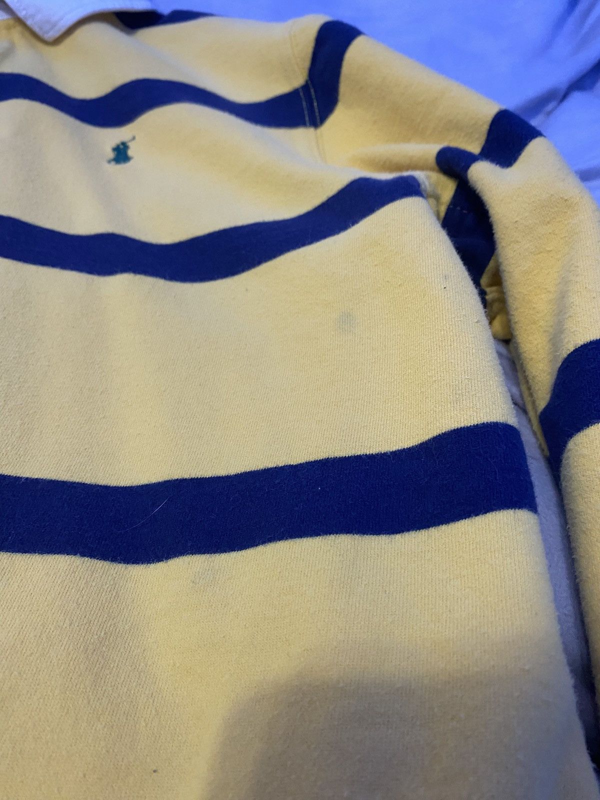 Polo Ralph Lauren Polo Ralph Lauren Yellow and Black Stripped Rugby Shirt Size US XL / EU 56 / 4 - 2 Thumbnail