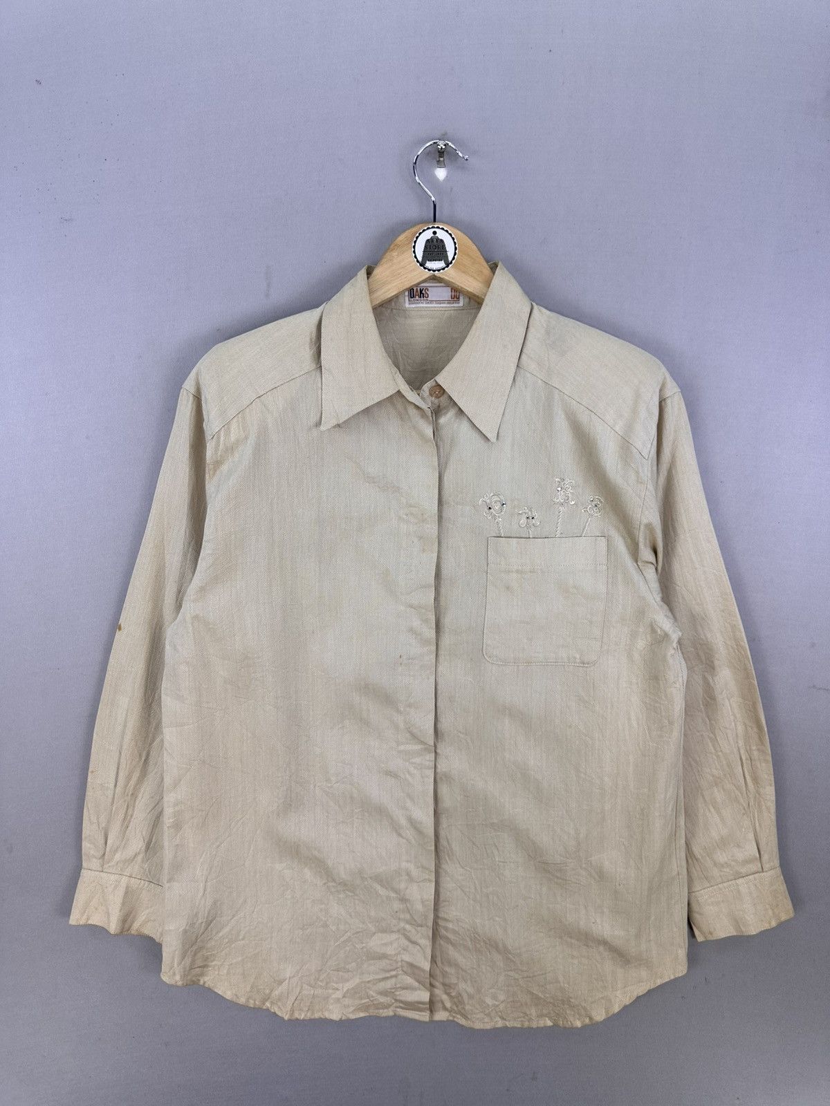 DAKS Daks London HBT Herringbone Twill Flannel Shirt Size M / US 6-8 / IT 42-44 - 1 Thumbnail