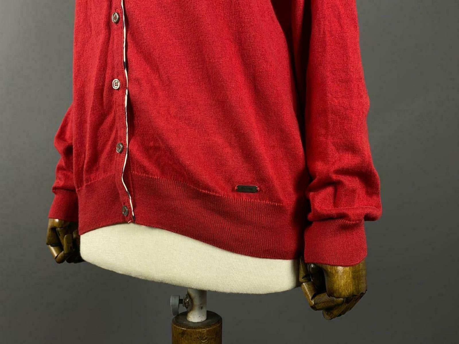 Barbour Barbour Summer Tartan Red Cashmere Cardigan Jumper Size 14 Size XL / US 12-14 / IT 48-50 - 3 Thumbnail