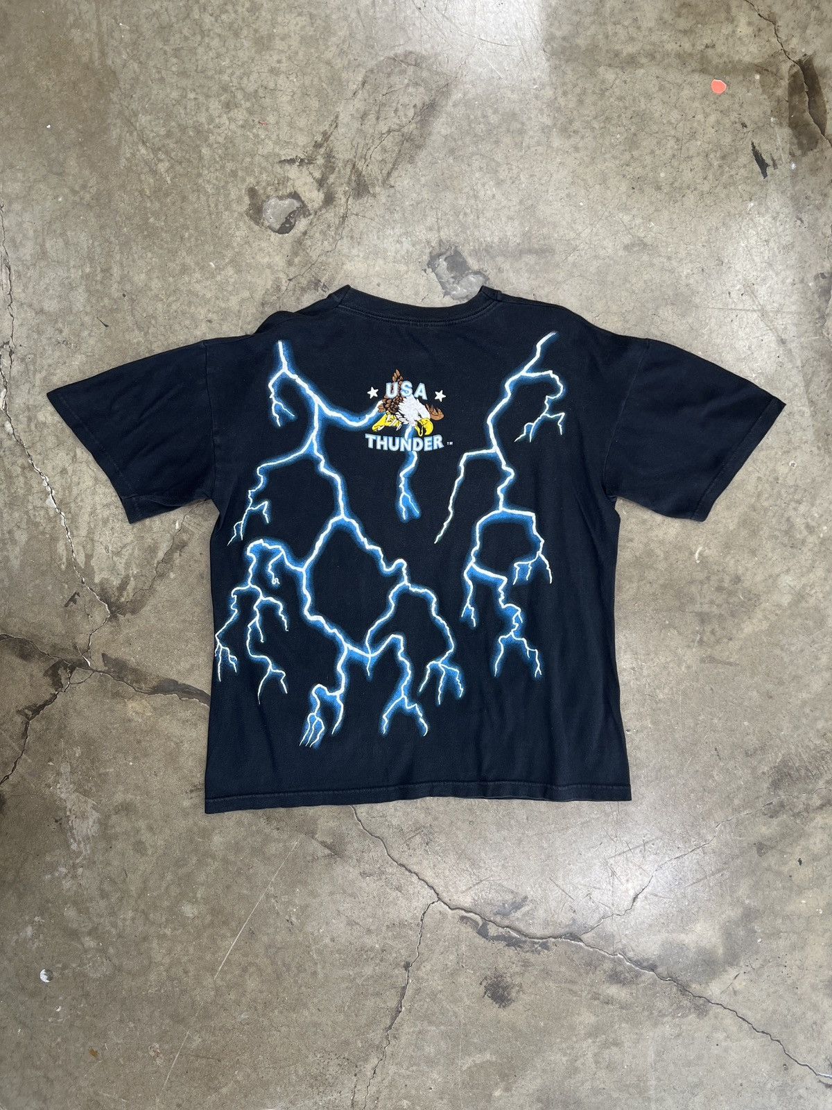 Harley Davidson Vintage 90s American Thunder USA Native American Tee Large Size US L / EU 52-54 / 3 - 5 Thumbnail