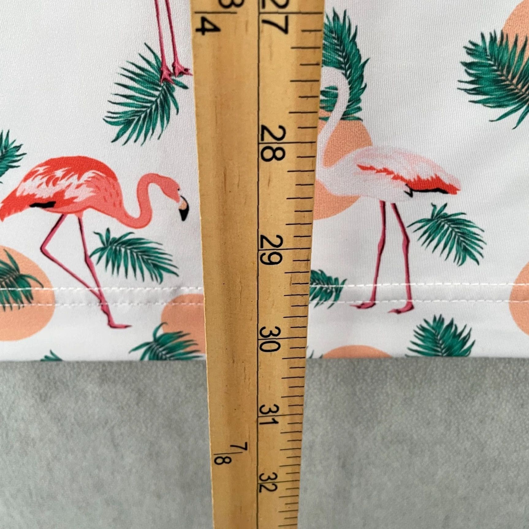 Vintage Waggle Shirt Golf Polo 2XL Mens Performance Stretch White Flamingo Print All Over Breathable Casual Polo Shirt Size US XXL / EU 58 / 5 - 7 Thumbnail